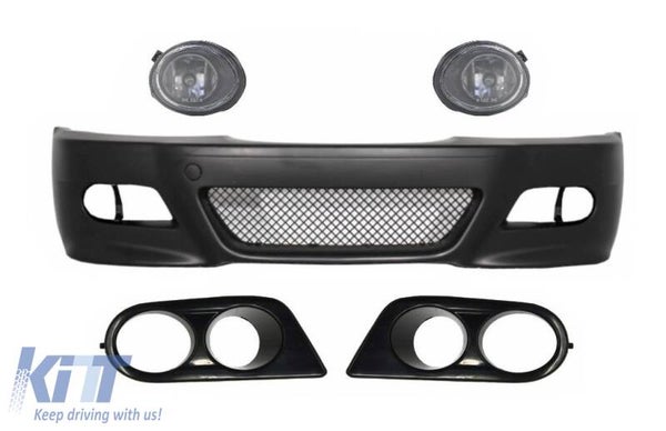 BMW e46 (98-04) Front Bumper With Fog Lights And Fog Light Covers M3 Design
