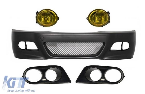 BMW e46 (98-04) Front Bumper With Fog Lights And Fog Light Covers M3 Design