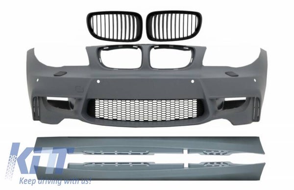 BMW e87 (04-11) Front Bumper With Side Skirts 1M Design With Air Duct Vent