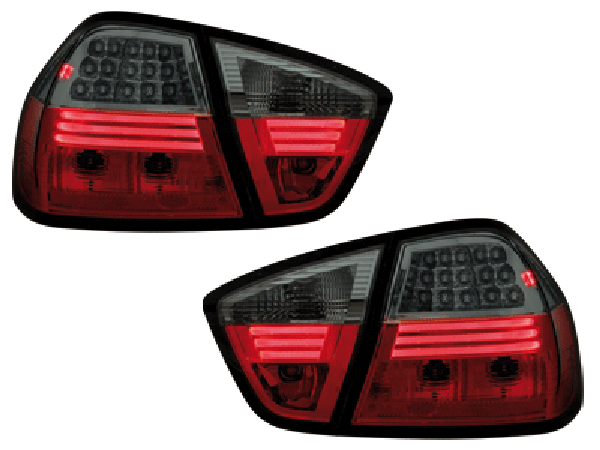 BMW e90 (05-08) LED Taillights Red/Smoke
