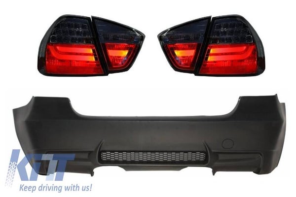 BMW e90 (05-08) Rear Bumper M3 Design Without PDC LED Taillights Smoke