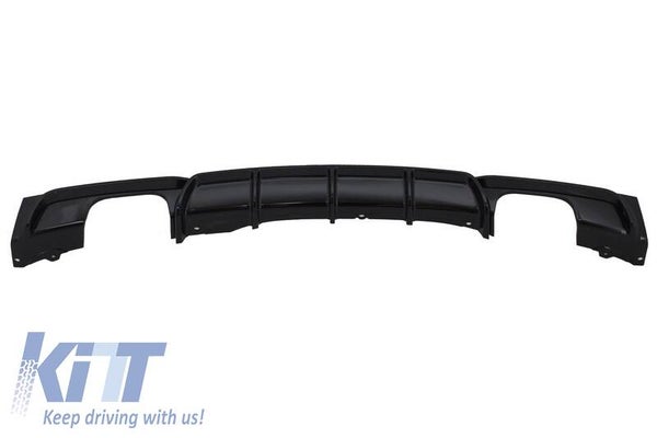 BMW f30/f31 (11-Up) Rear Diffuser M Performance Double Outlet Brilliant Black Edition