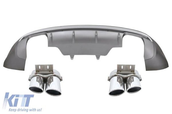 Audi Q5 8R (13-16) Facelift Rear Diffuser With Exhaust Muffler Tips Standard Bumper SE