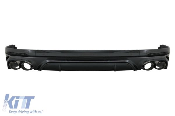 Audi Q5 FY S-Line (18-20) Rear Diffuser Double Outlet Black Tips