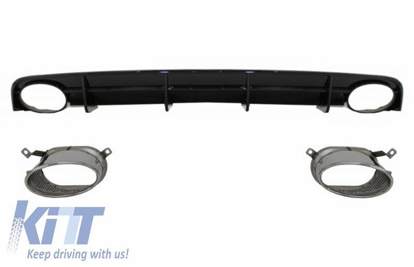 Audi A6 4G (15-18) Facelift Rear Diffuser & Exhaust Tips RS6 Design Only S-Line Bumper