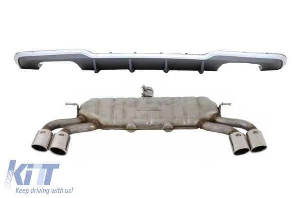Audi A3 (16-19) Facelift Hatchback Sportback Rear Diffuser S-Line Bumper S3 Design With Exhaust System