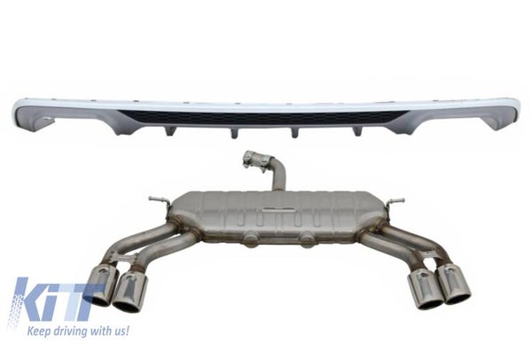 Audi A3 (16-19) Facelift Rear Diffuser Sedan Convertible SE S3 Design With Exhaust System