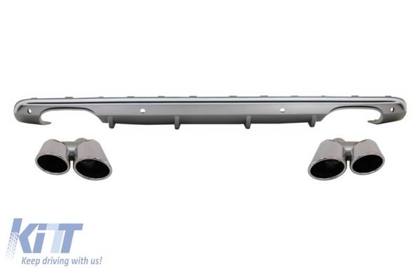 Audi Q5 8R (09-16) Facelift Rear Diffuser With Exhaust Muffler Tips S-Line Bumper