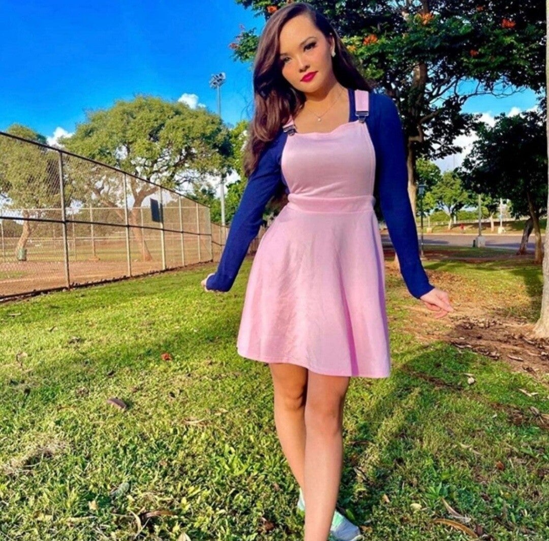 Baby Pink Pinafore Dress