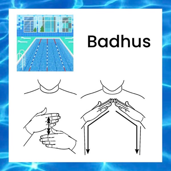 Badhus tema - Teckenspråk