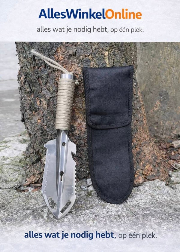 Multifunctioneel Grasmes / Survival Schep met Hoes