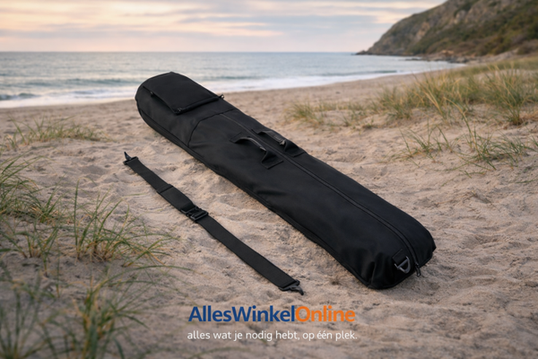 Opbergtas voor Metaaldetector 111 cm – Verstelbare Schouderband – Zwart