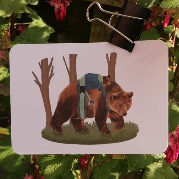 Wenskaart Gendong beer