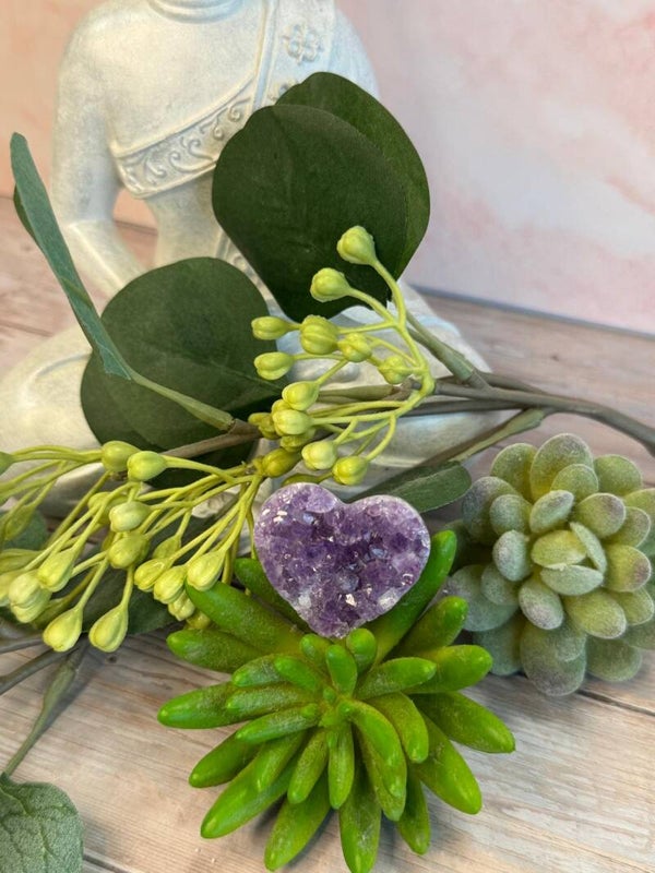 Amethyst Druzy Herz Unikat