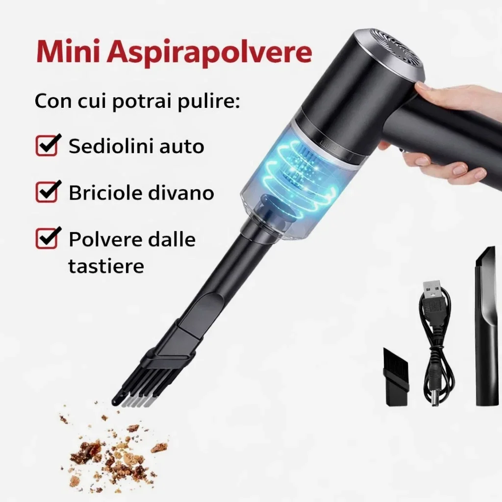 Mini Aspirapolvere Portatile 3 in 1