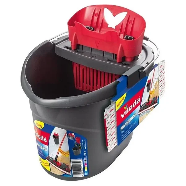 VILEDA SUPER MOCIO REVOLUTION SECCHIO STRIZZATORE E PANNO 2 IN 1