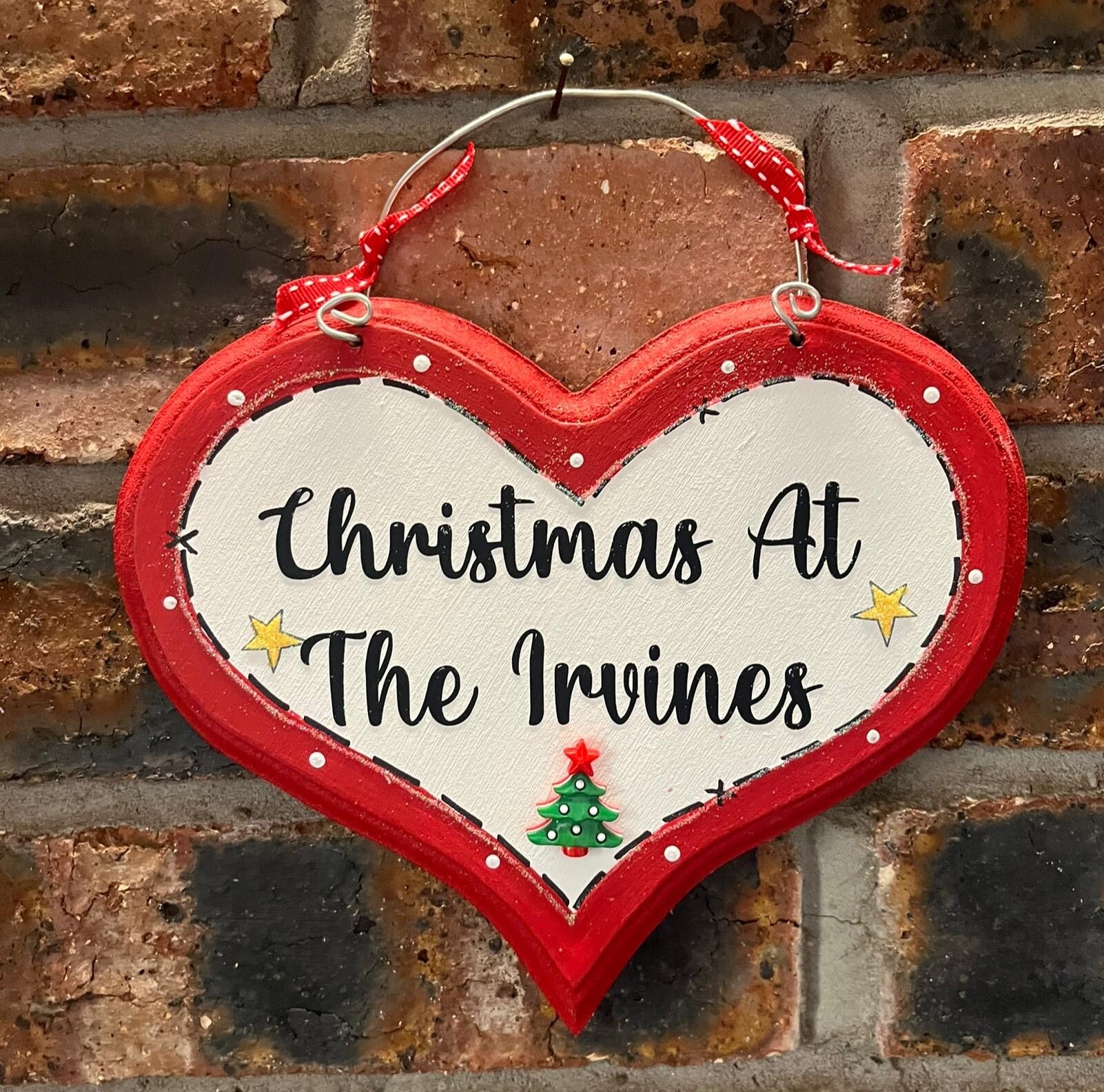 Surname Xmas plaque