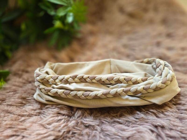 Bohemian Haarband Beige