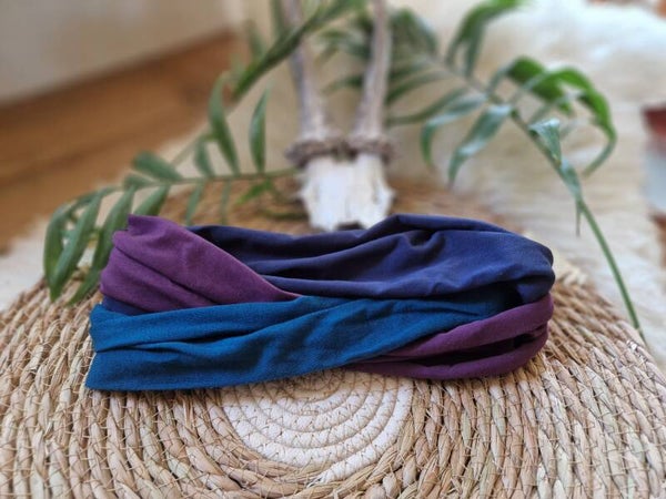Trio kleurige haarband "Purple Haze"