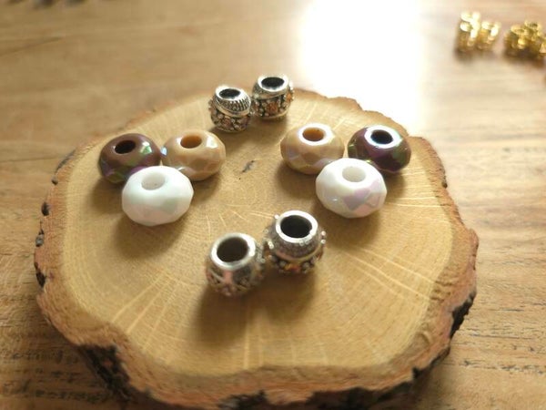 Dreadlock kralen set " Mocca "