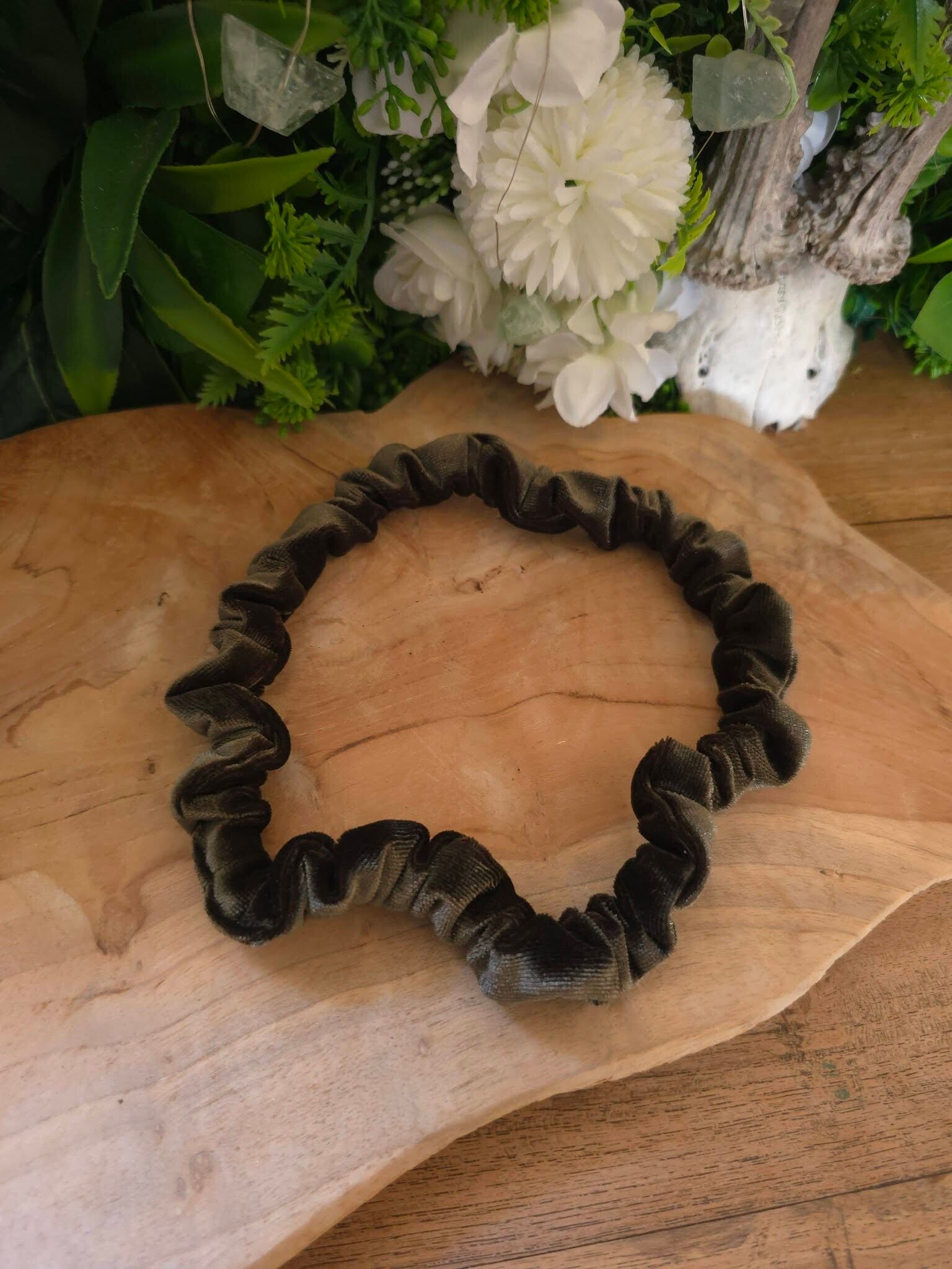 Velvet Scrunsie "Dark Green"