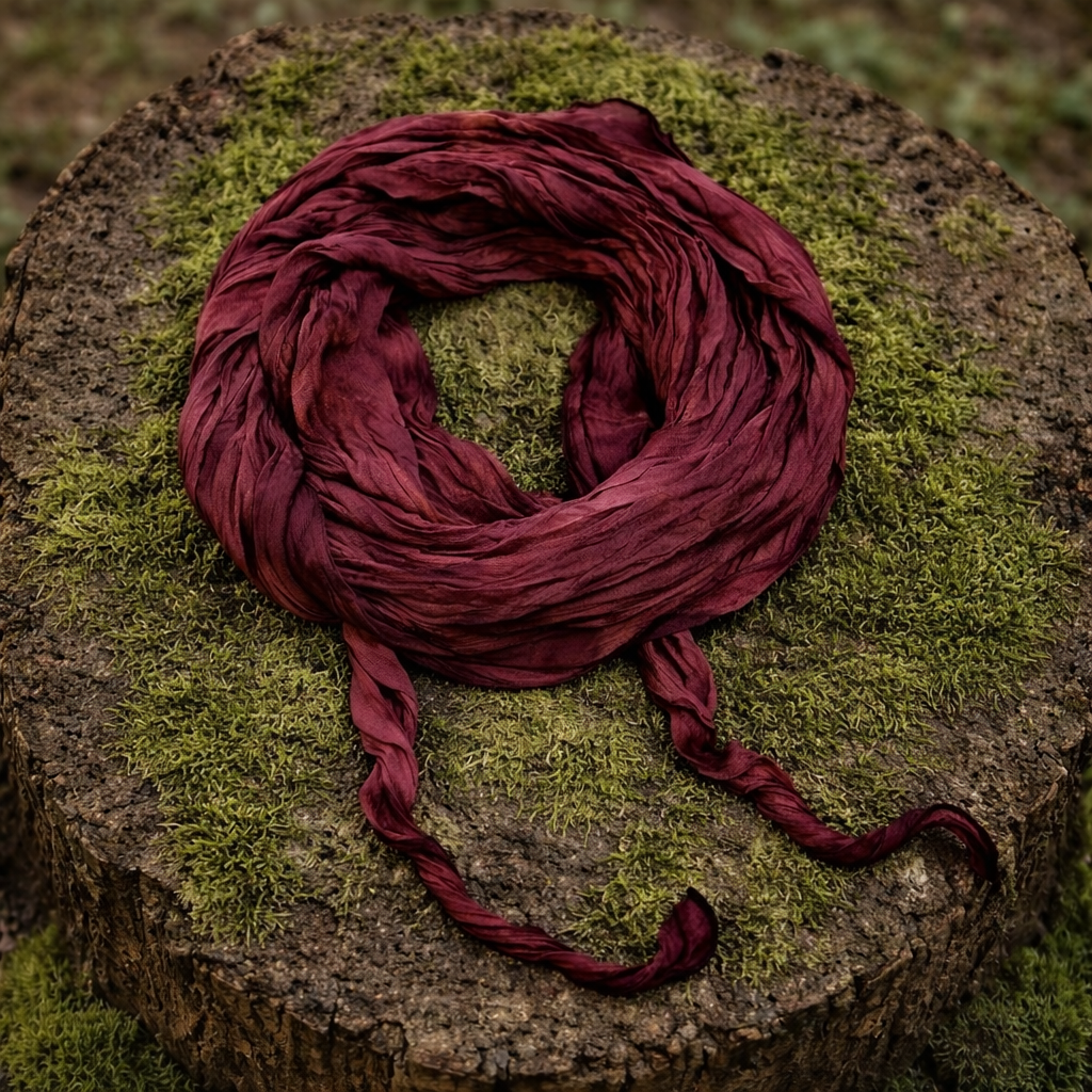 Watercolor haar sjaal " Donker Oud Roze"