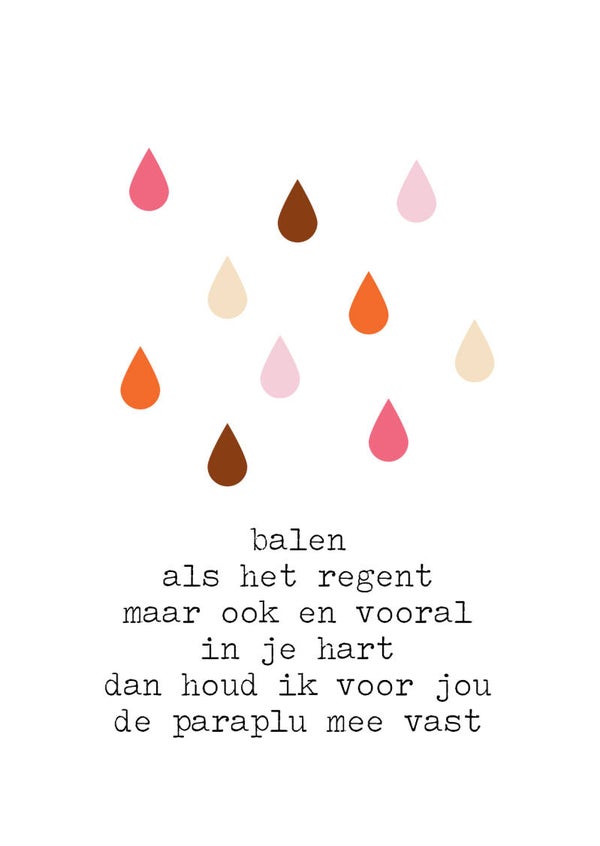Balen als het regent