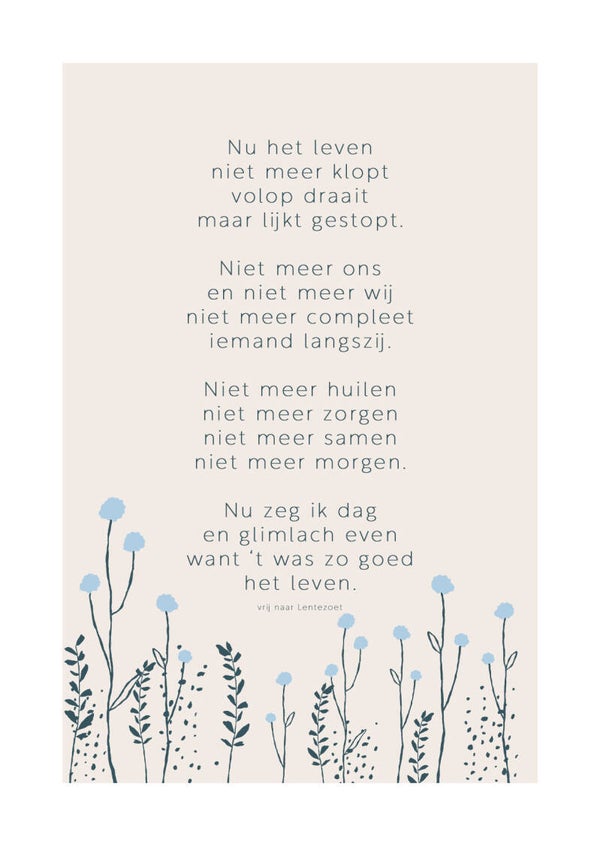 Geen woorden, sterkte_Nu het leven