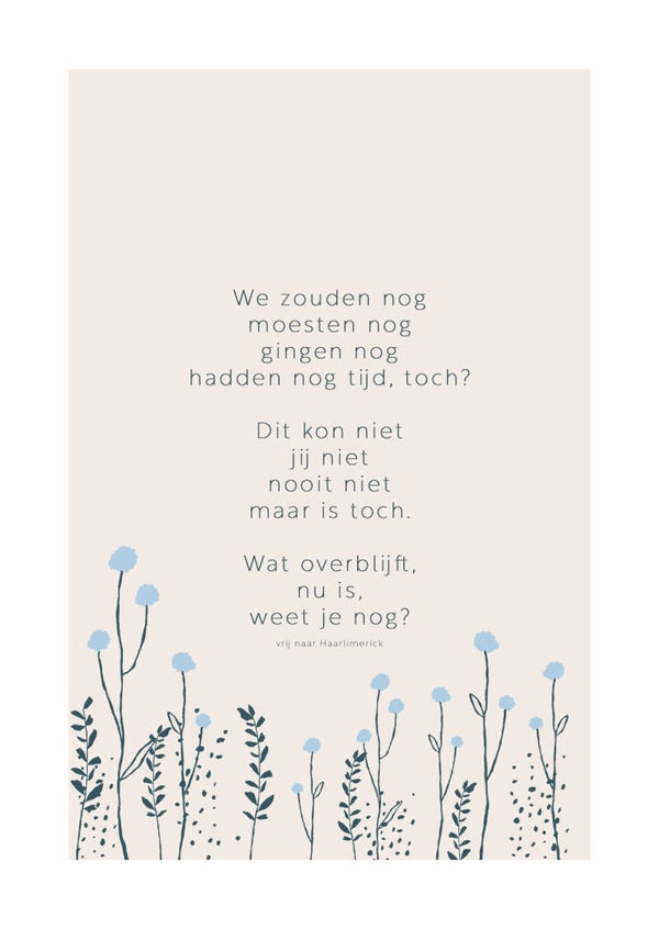 Geen woorden, sterkte. Drie varianten.