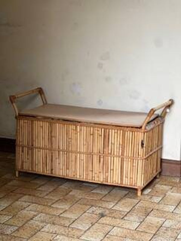 banc coffre en rotin