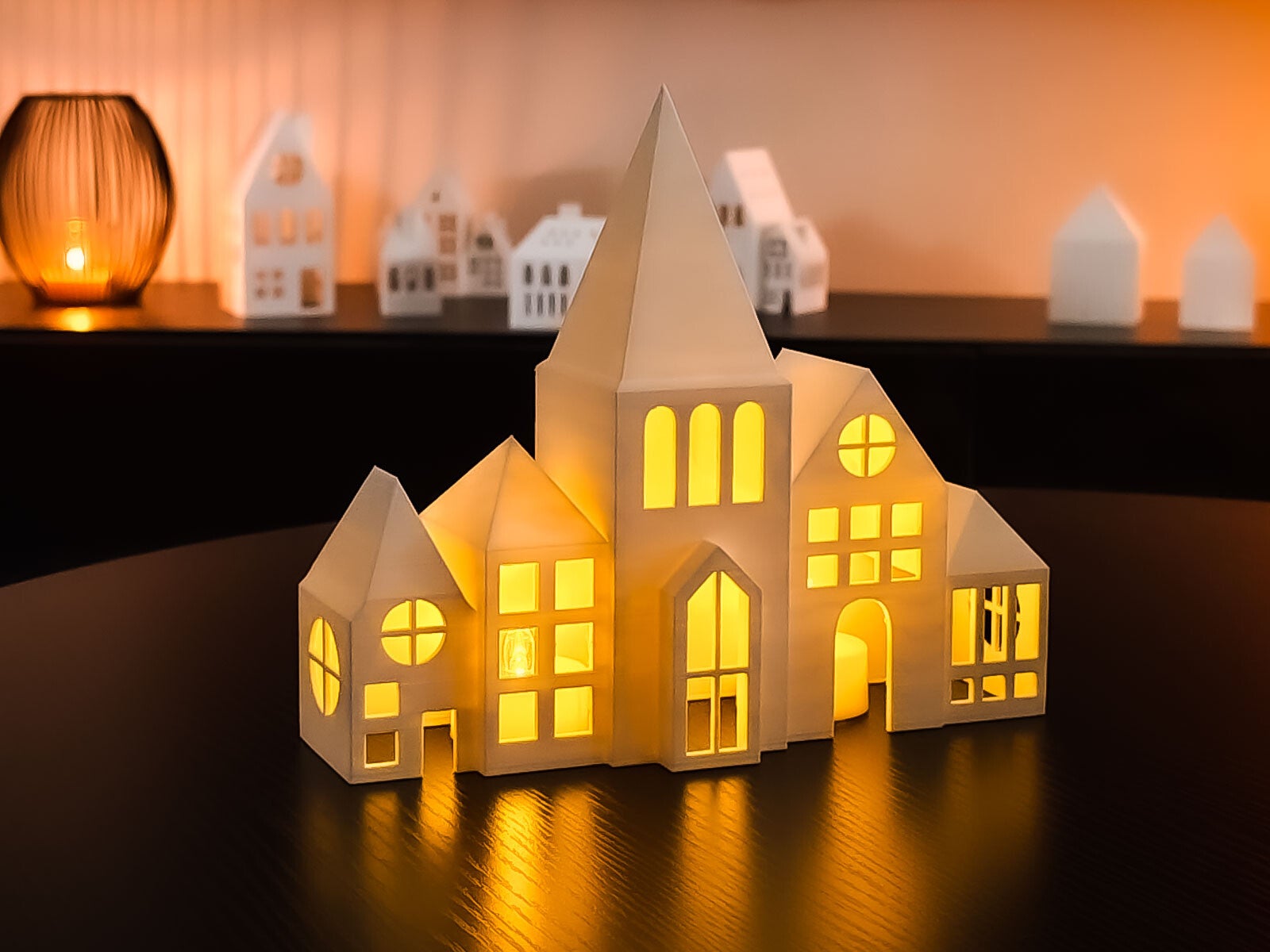 Weihnachtsdorf für LED - Kerzen