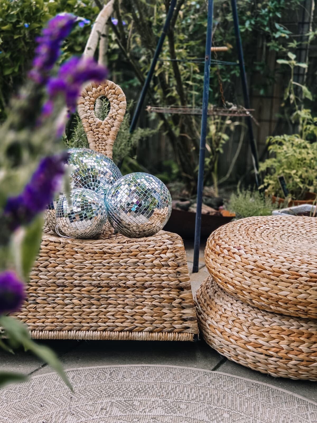Rotan schommelstoel