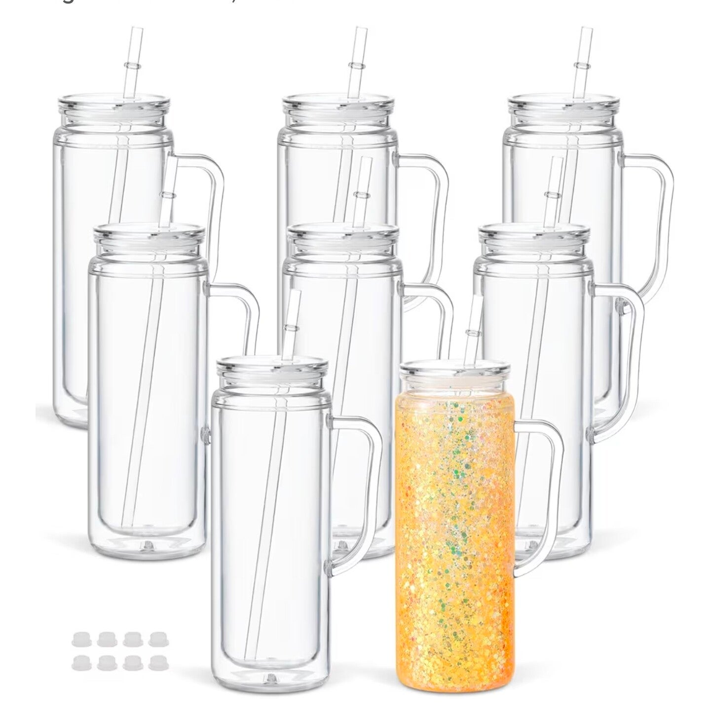 20oz Aceylic Snowglobe Tumbler with handle