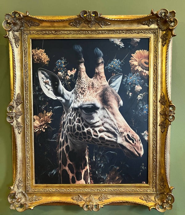 Schilderij giraffe