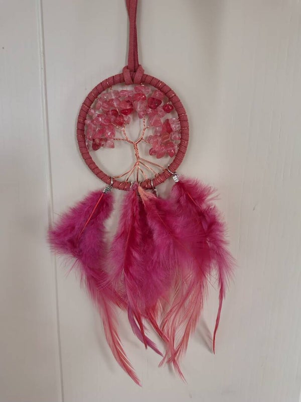 Mini dromenvanger pink agaat