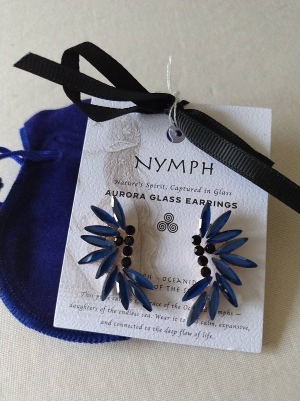 Aurora glass earrings spirit of the sea