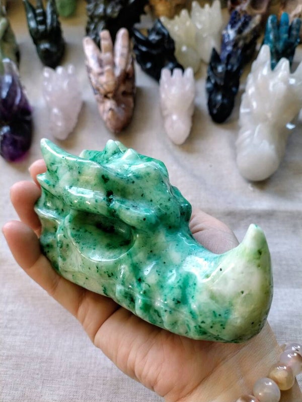 Carving phoenix stone dragon head