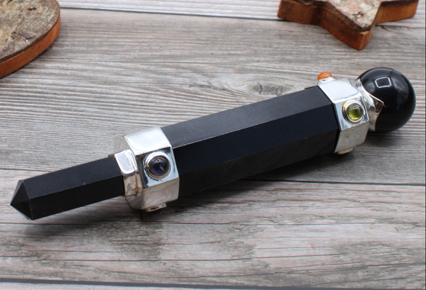 Protection toverstaf zwarte onyx