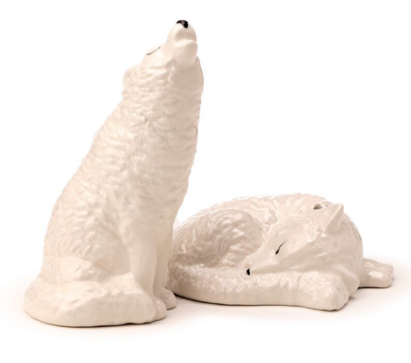 Peper en zoutstel wolf van het zuiden