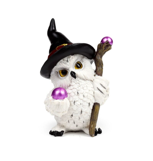 Magische uil met staf