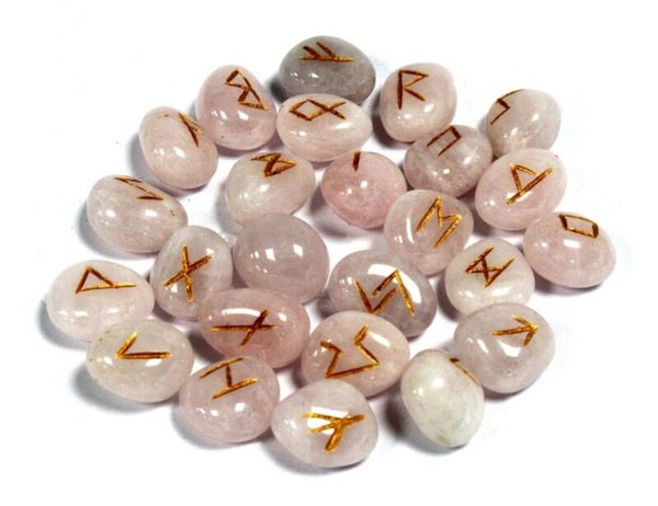 Rhunestenen set Rozekwarts