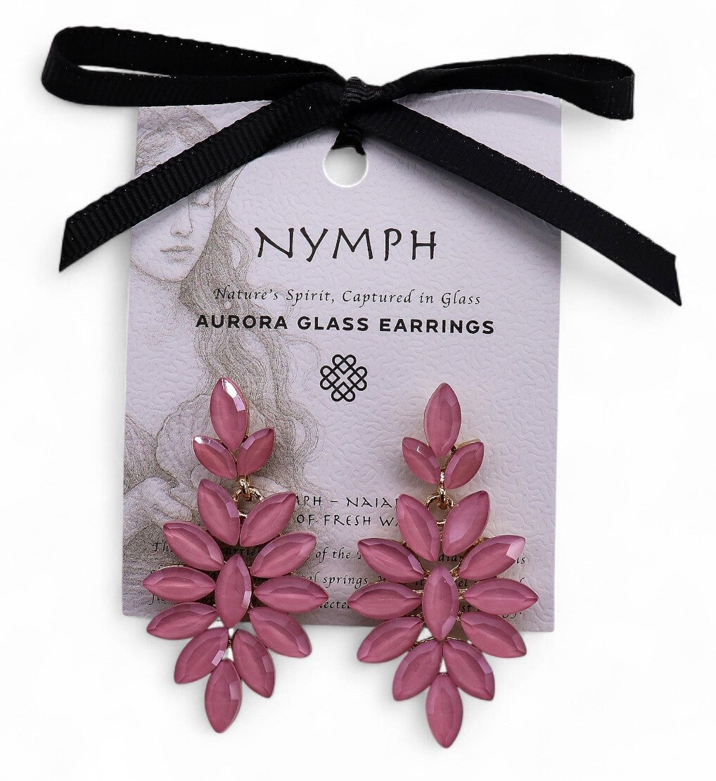 Aurora glass earrings spirit of evening light