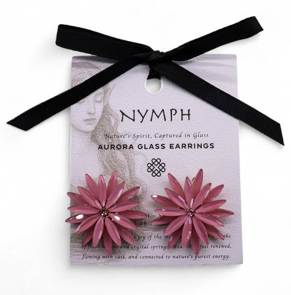 Aurora glass earrings spirit of evening light