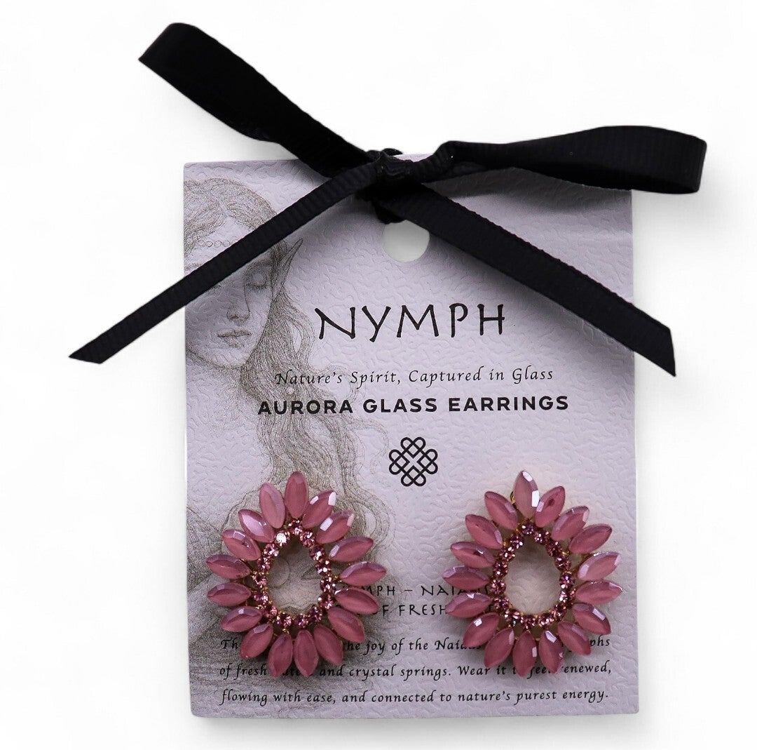 Aurora glass earrings spirit of evening light