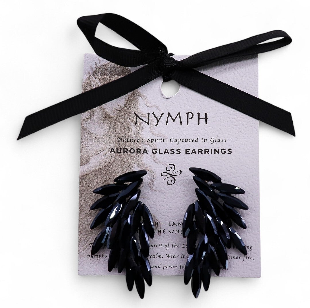 Aurora glass earrings spirit of the underworld