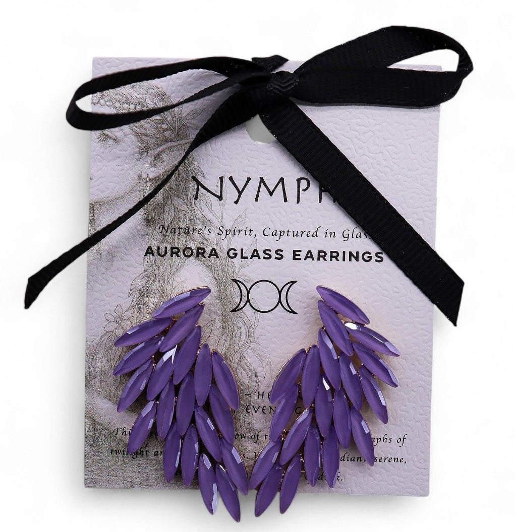 Aurora glass earrings spirit of evening light