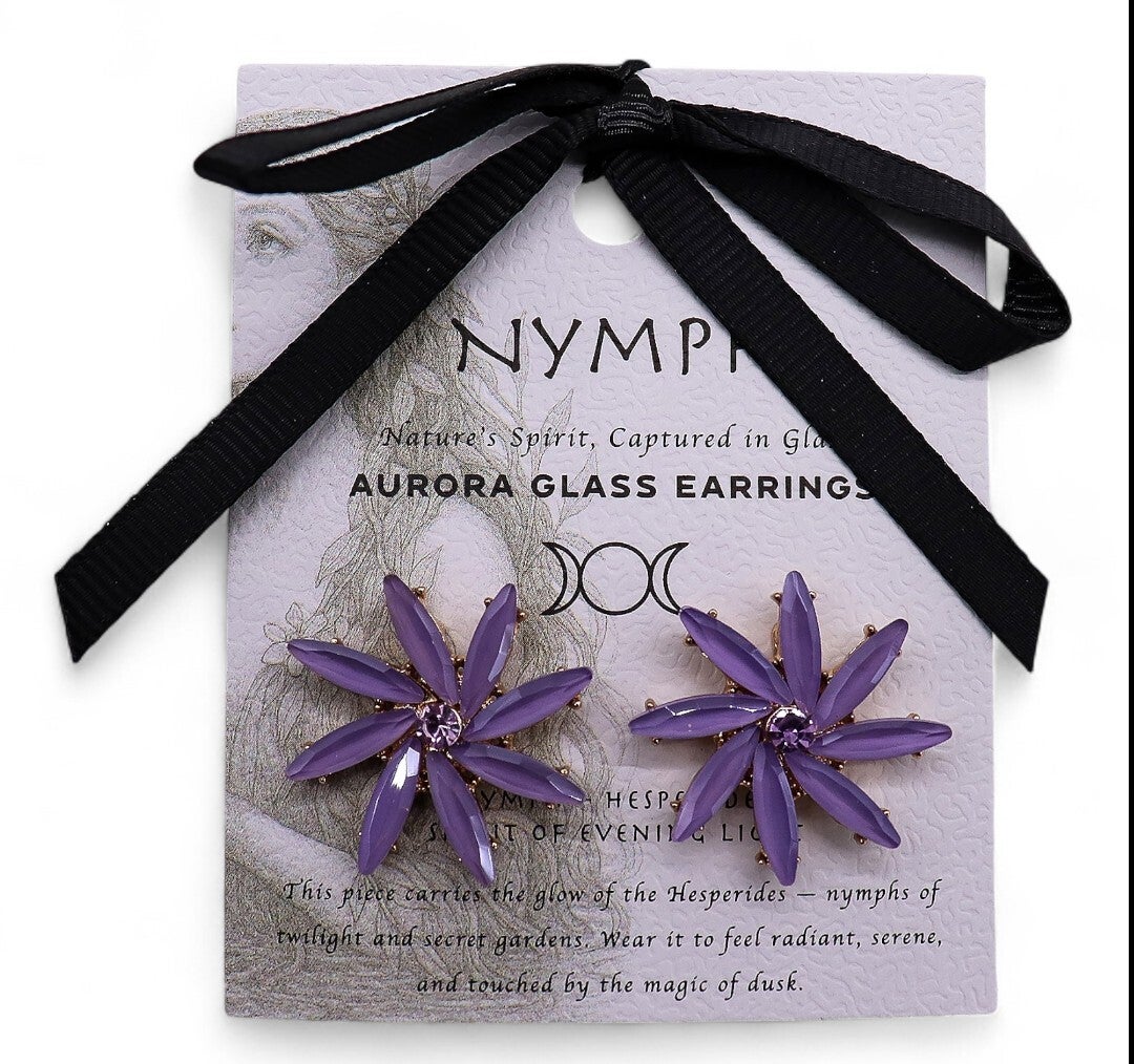 Aurora glass earrings frech water