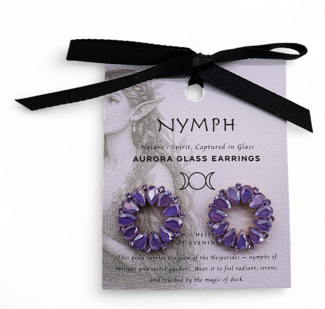 Aurora glass earrings frech water