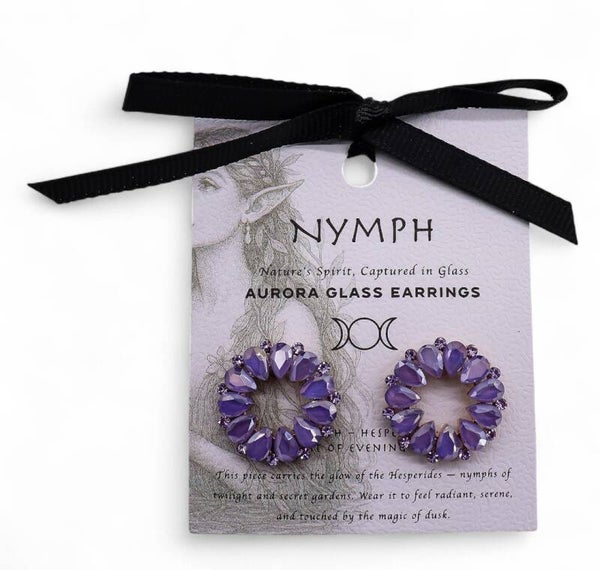 Aurora glass earrings frech water