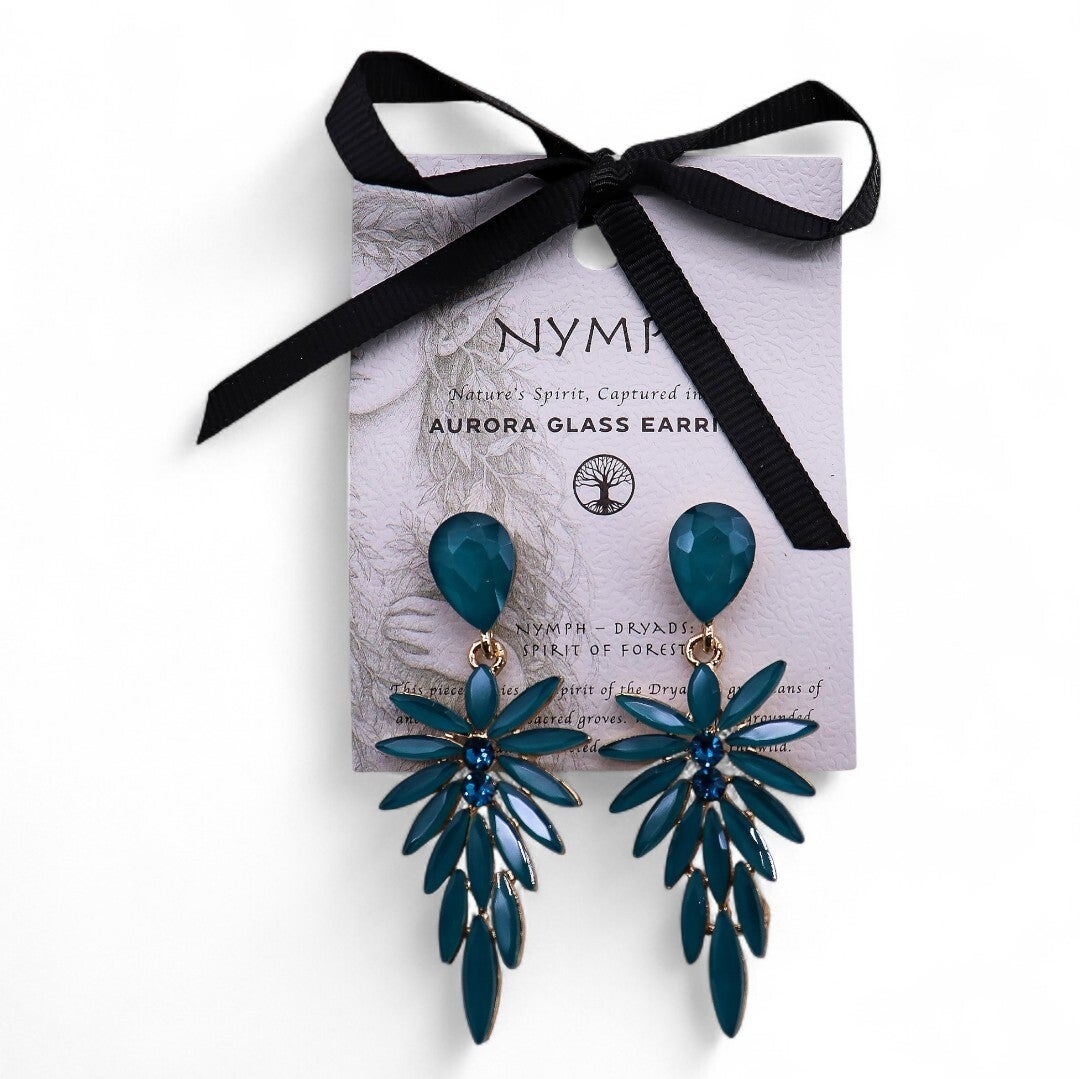 Aurora glass earrings spirit of evening light
